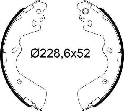 Valeo 564333 - Brake Shoe Set autospares.lv