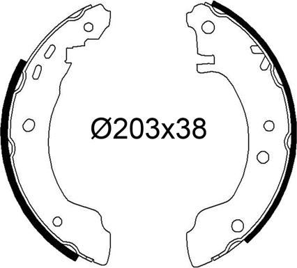 Valeo 564328 - Brake Shoe Set autospares.lv