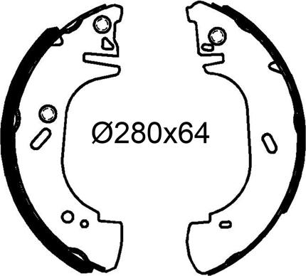 Valeo 564294 - Brake Shoe Set autospares.lv