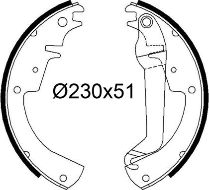 Valeo 564293 - Brake Shoe Set autospares.lv