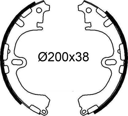 Valeo 564249 - Brake Shoe Set autospares.lv