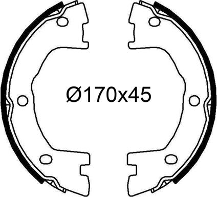 Valeo 564240 - Brake Shoe Set autospares.lv