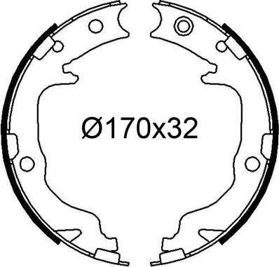 Valeo 564241 - Brake Shoe Set autospares.lv