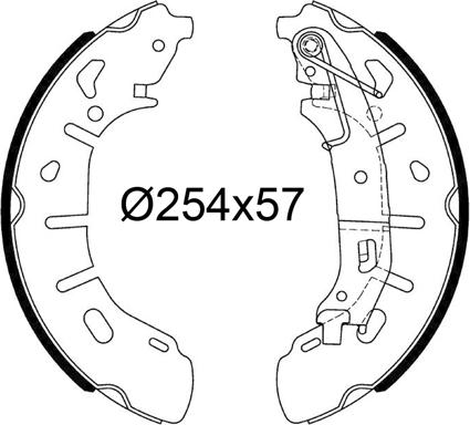 Valeo 564251 - Brake Shoe Set autospares.lv