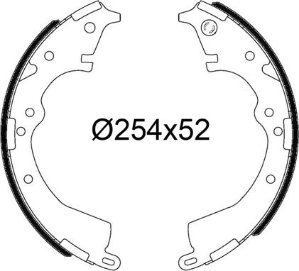 Valeo 564253 - Brake Shoe Set autospares.lv