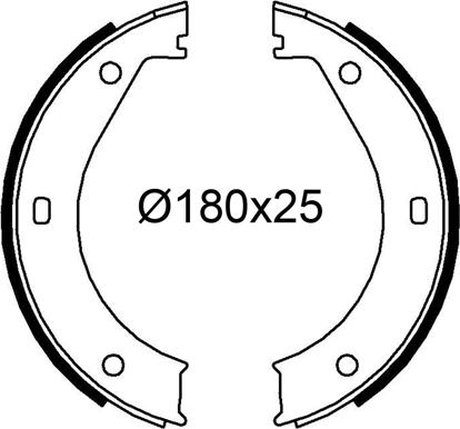 Valeo 564257 - Brake Shoe Set autospares.lv