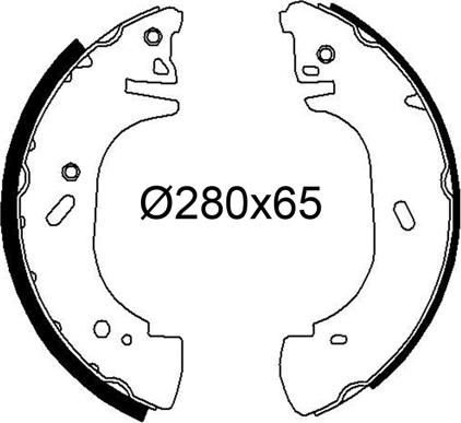 Valeo 564268 - Brake Shoe Set autospares.lv