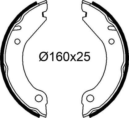 Valeo 564263 - Brake Shoe Set autospares.lv