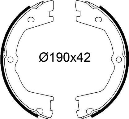 Valeo 564262 - Brake Shoe Set autospares.lv