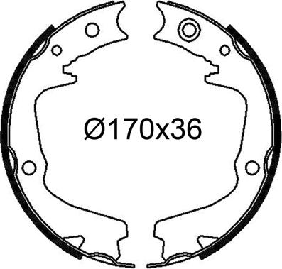 Valeo 564274 - Brake Shoe Set autospares.lv