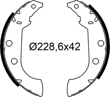 Valeo 564272 - Brake Shoe Set autospares.lv