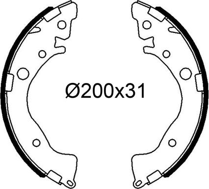 Valeo 564277 - Brake Shoe Set autospares.lv