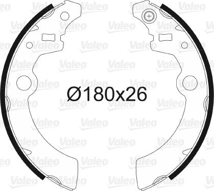 Valeo 562999 - Brake Shoe Set autospares.lv