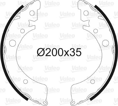 Valeo 562994 - Brake Shoe Set autospares.lv