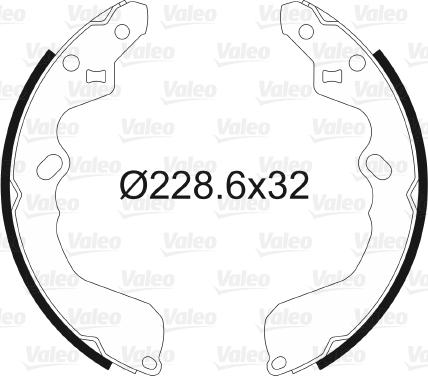 Valeo 562998 - Brake Shoe Set autospares.lv