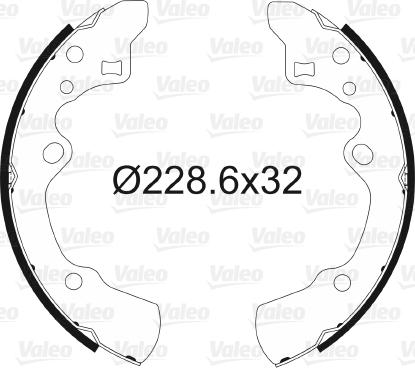 Valeo 562545 - Brake Shoe Set autospares.lv