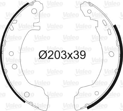 Valeo 562548 - Brake Shoe Set autospares.lv