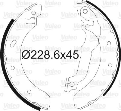 Valeo 562566 - Brake Shoe Set autospares.lv