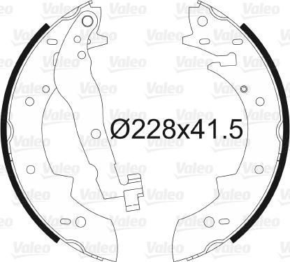 Valeo 562561 - Brake Shoe Set autospares.lv