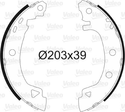 Valeo 562514 - Brake Shoe Set autospares.lv