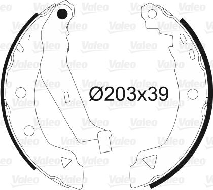 Valeo 562589 - Brake Shoe Set autospares.lv