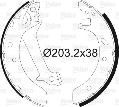 Valeo 562580 - Brake Shoe Set autospares.lv