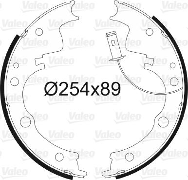 Valeo 562579 - Brake Shoe Set autospares.lv