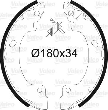 Valeo 562578 - Brake Shoe Set autospares.lv