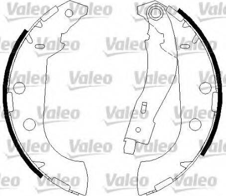 Valeo 562644 - Brake Shoe Set autospares.lv