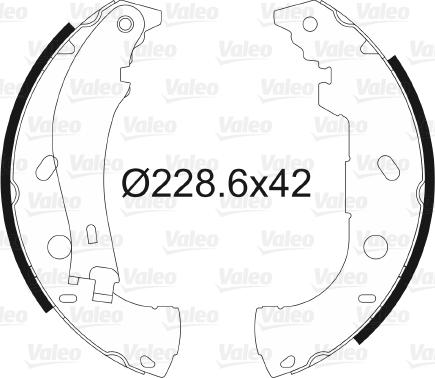 Valeo 562646 - Brake Shoe Set autospares.lv