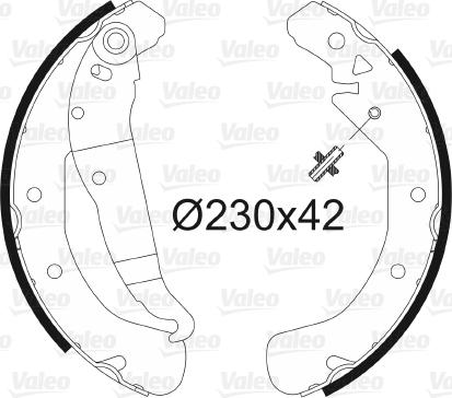 Valeo 562640 - Brake Shoe Set autospares.lv