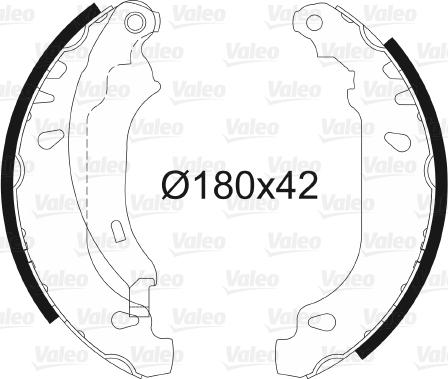 Valeo 562647 - Brake Shoe Set autospares.lv