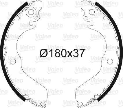 Valeo 562606 - Brake Shoe Set autospares.lv