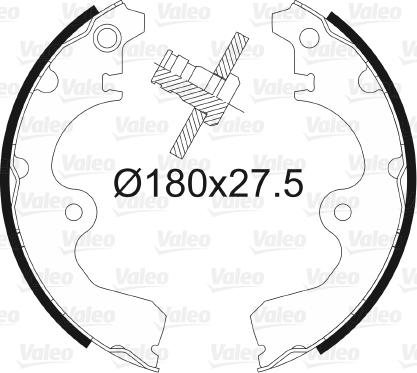 Valeo 562600 - Brake Shoe Set autospares.lv