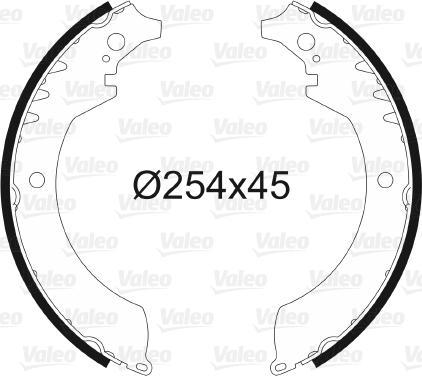 Valeo 562603 - Brake Shoe Set autospares.lv