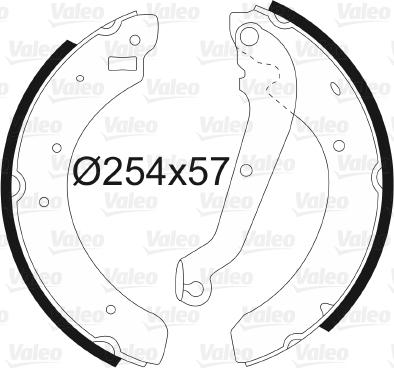 Valeo 562602 - Brake Shoe Set autospares.lv