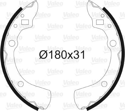 Valeo 562619 - Brake Shoe Set autospares.lv