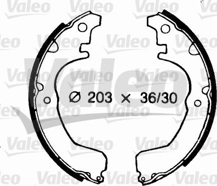 Valeo 562683 - Brake Shoe Set autospares.lv