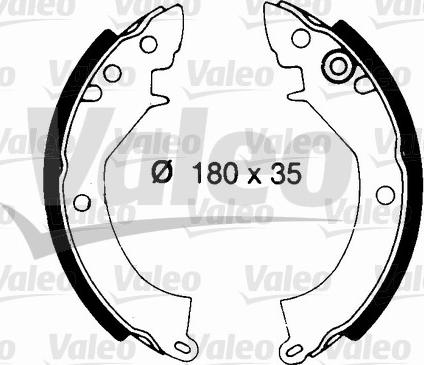 Valeo 562687 - Brake Shoe Set autospares.lv