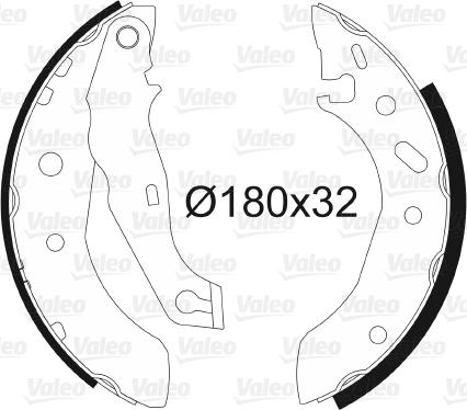 Valeo 562635 - Brake Shoe Set autospares.lv