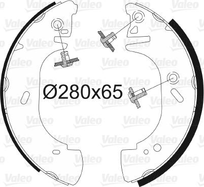 Valeo 562636 - Brake Shoe Set autospares.lv