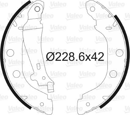 Valeo 562638 - Brake Shoe Set autospares.lv