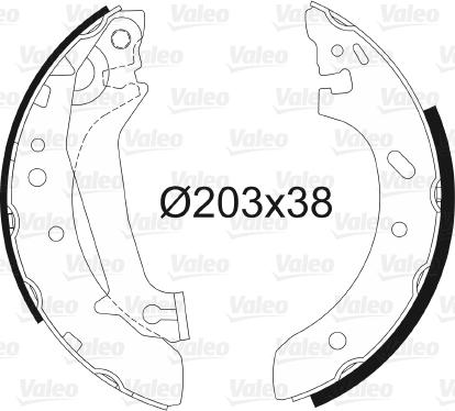 Valeo 562632 - Brake Shoe Set autospares.lv