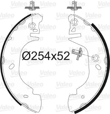 Valeo 562637 - Brake Shoe Set autospares.lv