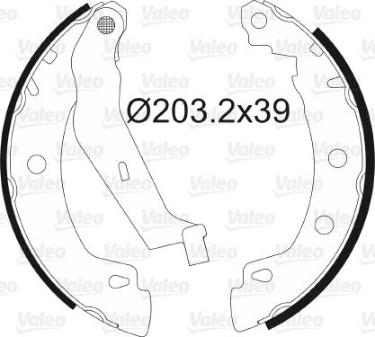 Valeo 562629 - Brake Shoe Set autospares.lv