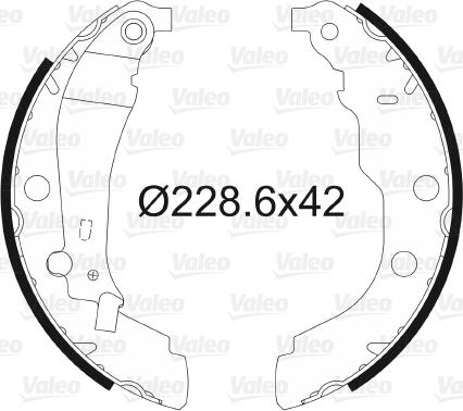 Valeo 562628 - Brake Shoe Set autospares.lv