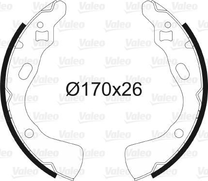 Valeo 562623 - Brake Shoe Set autospares.lv