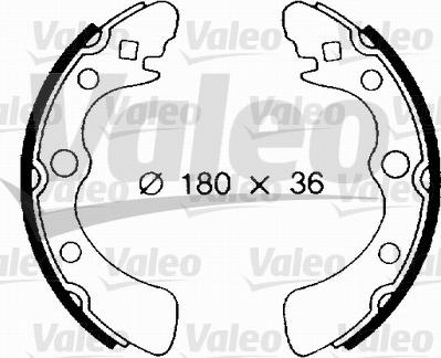 Valeo 562679 - Brake Shoe Set autospares.lv