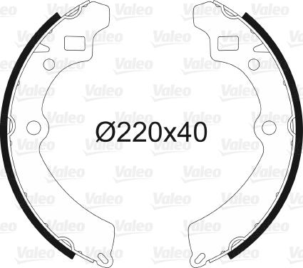 Valeo 562670 - Brake Shoe Set autospares.lv