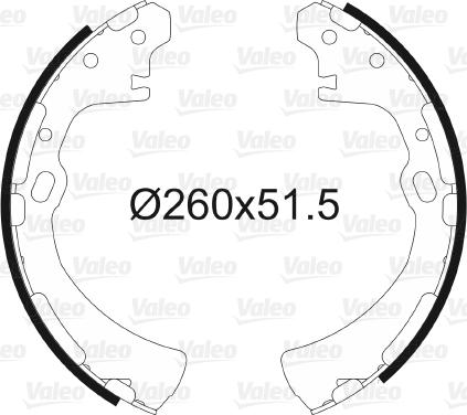 Valeo 562671 - Brake Shoe Set autospares.lv